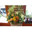 徳島県徳島市フラワーショップ慶の花　オレンジ系オリジナルアレンジ